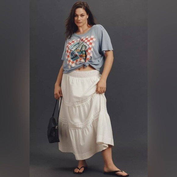 NWT Size XSP - Anthropologie Linen Blend Sardine Embroidered Tee (NWT US$ 98) - Picture 8 of 15